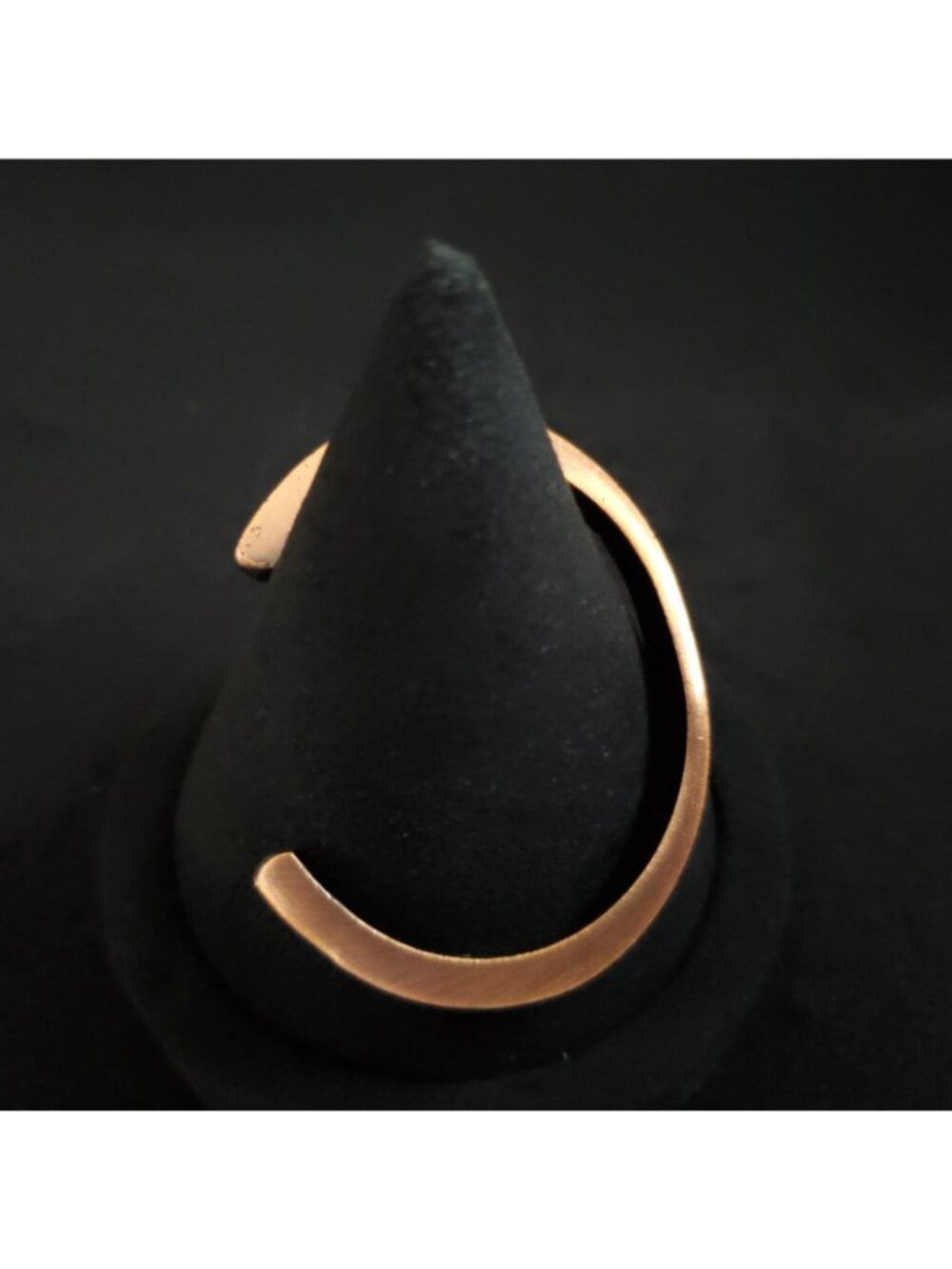 Vintage Copper Cuff Bracelet 6.25" Modernist Minimalist - Picture 4 of 10